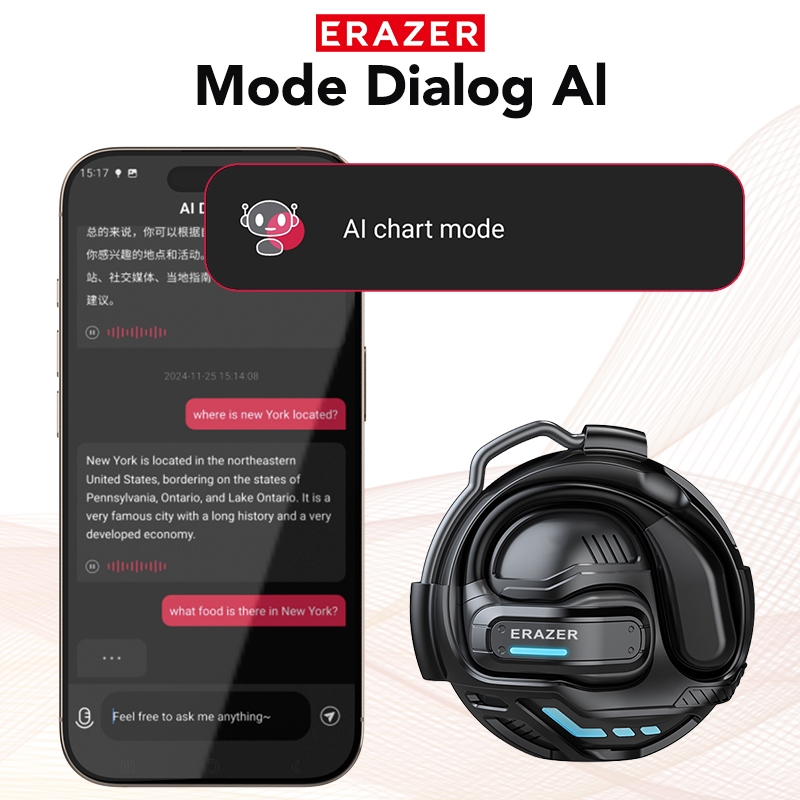 TERBARU LENOVO ERAZER X8 TWS TRANSFORMER EARPHONE BLUETOOTH 5.4 HEADSET WIRELESS GAMING OPEN EAR AI