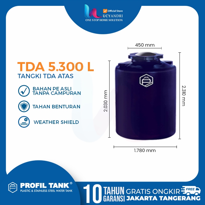 Toren Air Profil TDA 5300 L Tandon Tangki Tanki Air Plastik Profil tank