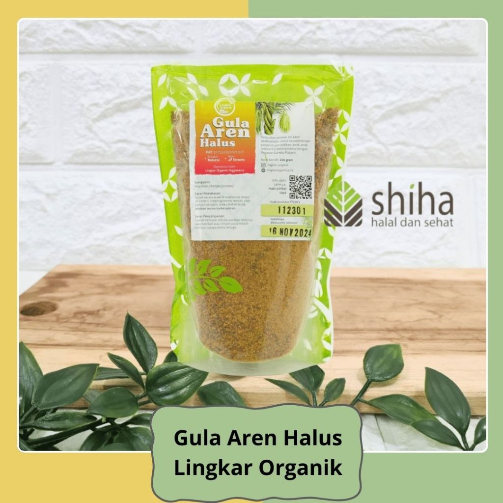 

SHIHA - Gula Aren Halus Organik 200gr Lingkar Organik