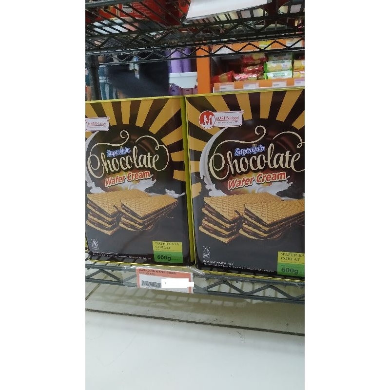 

Superquin Wafer Chocolate 600gr Kaleng / MartiniFood / Coklat biskuit