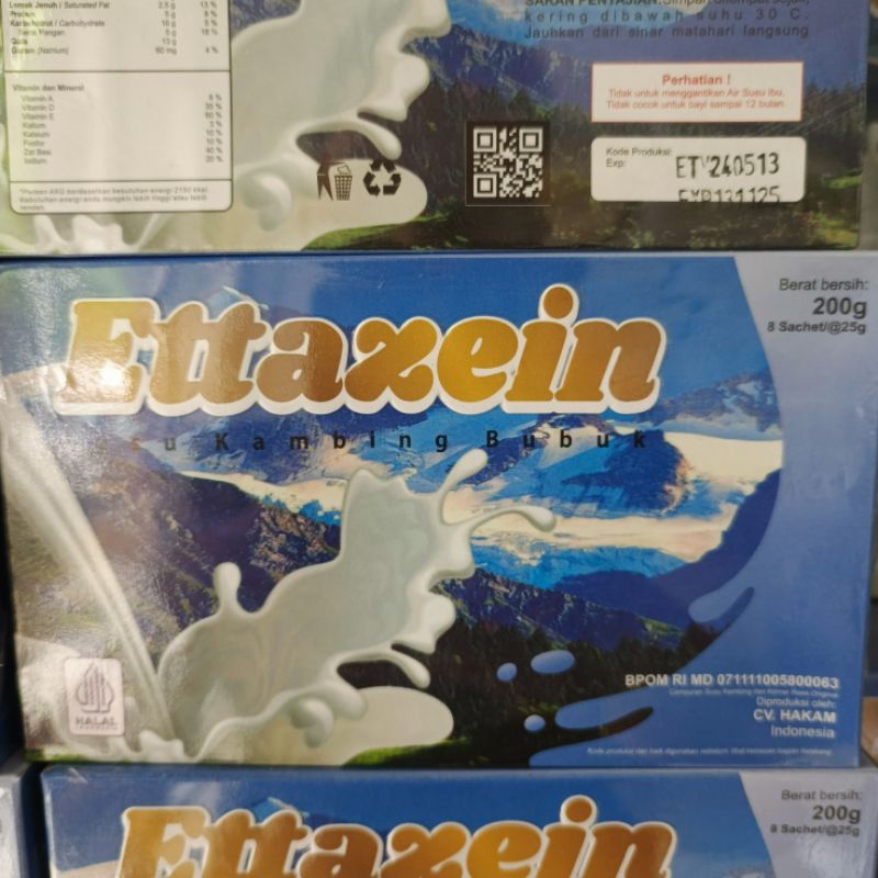 

Ettazein Susu Kambing Solusi Nyeri Sendi 200g Kemasan Saset (100k Dapat 3 kotak)