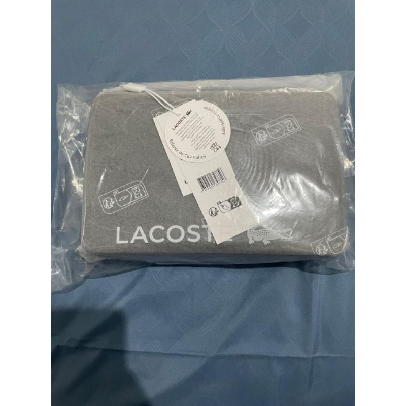 New Lacoste Men's Chantaco Pique Leather Zip Pouch