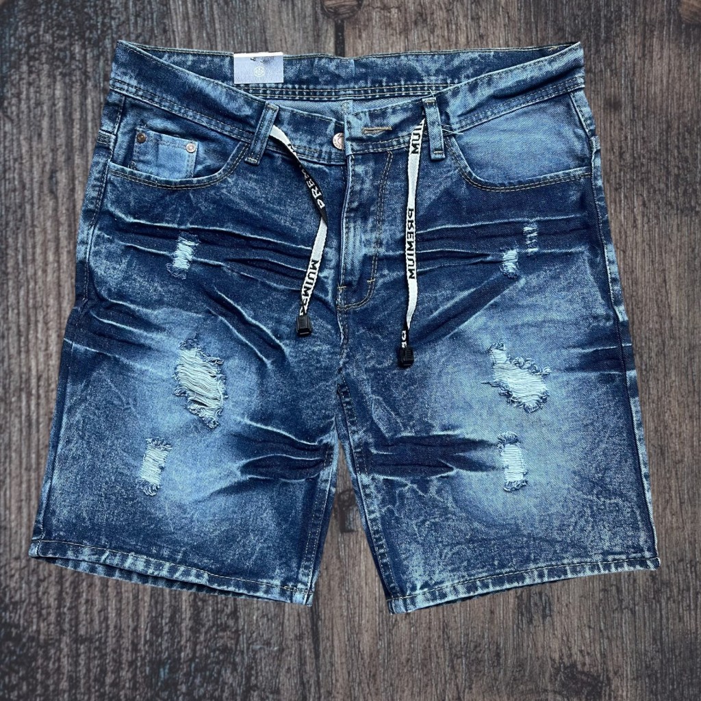 celana pendek pria jeans sandwash