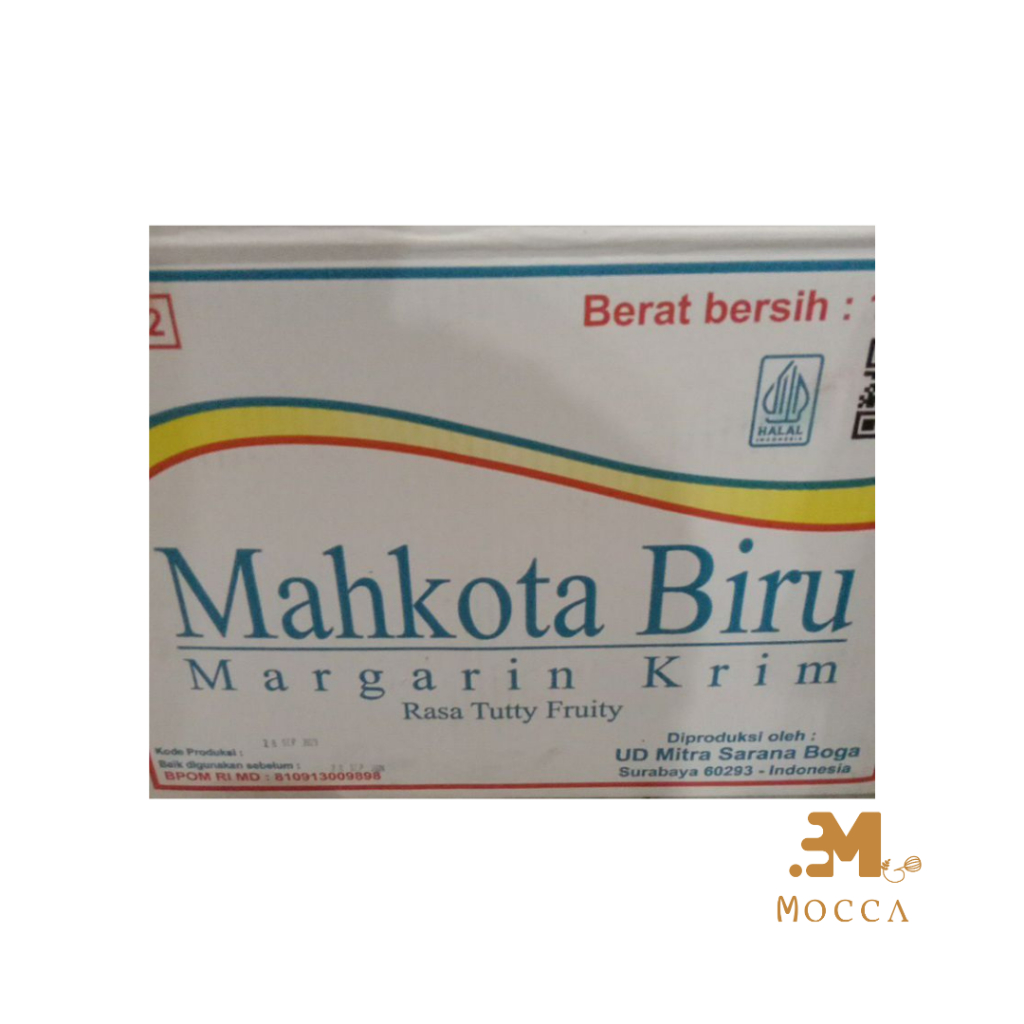 

BUTTER CREAM MAHKOTA BIRU REPACK 1KG 500GR 250GR
