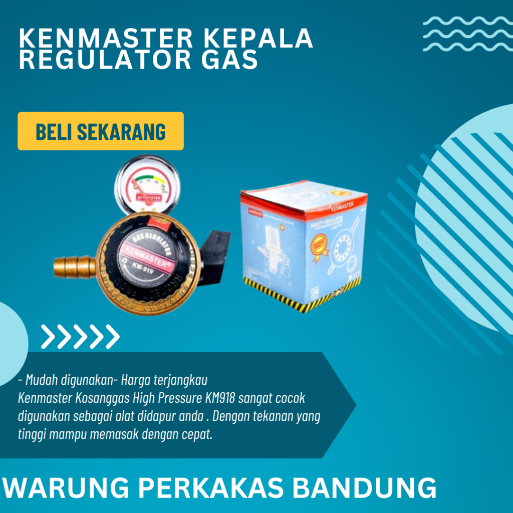 Kenmaster Kepala Regulator Gas - High Pressure + Meter KM919