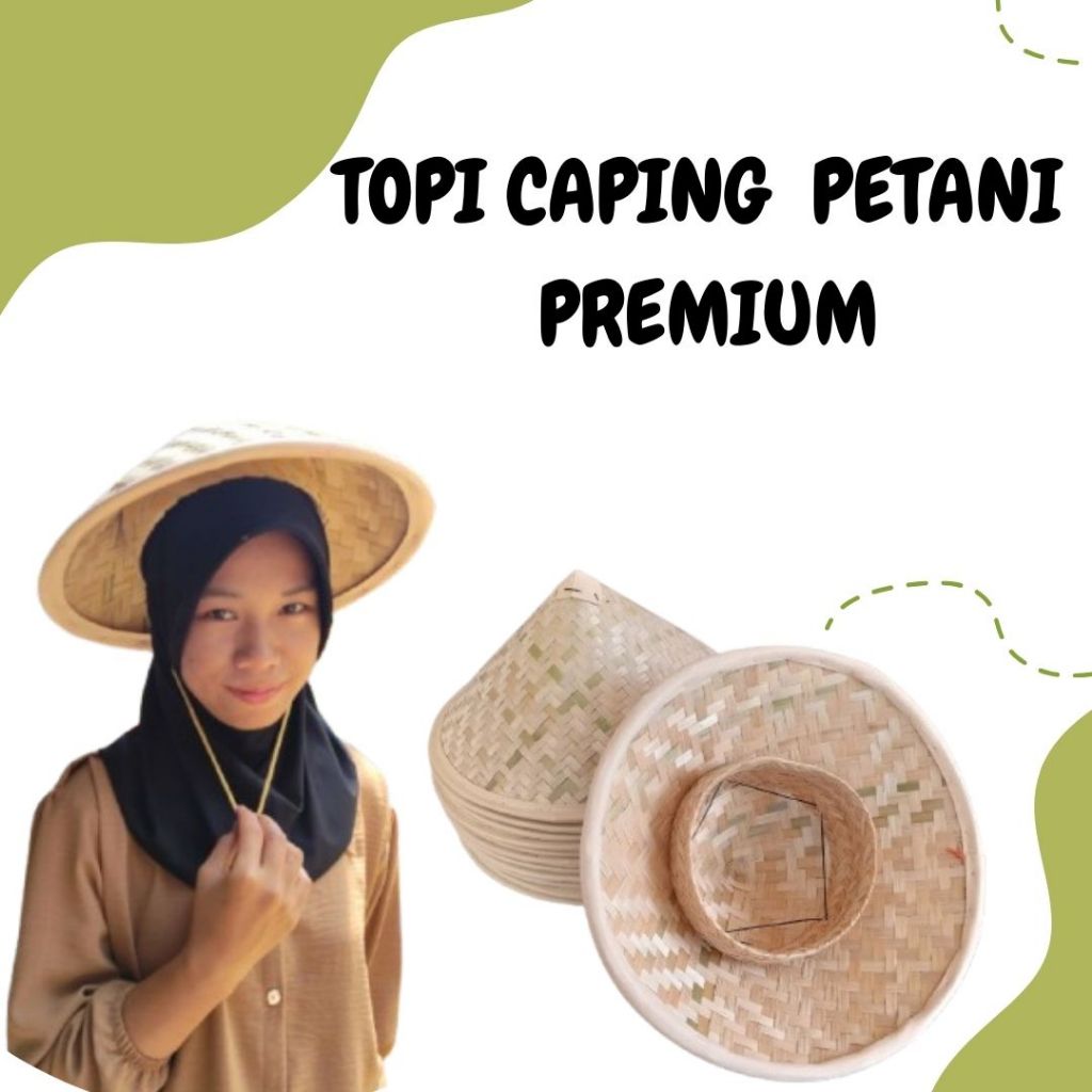 Caping Petani Premium / Topi Caping Plus Kopyah