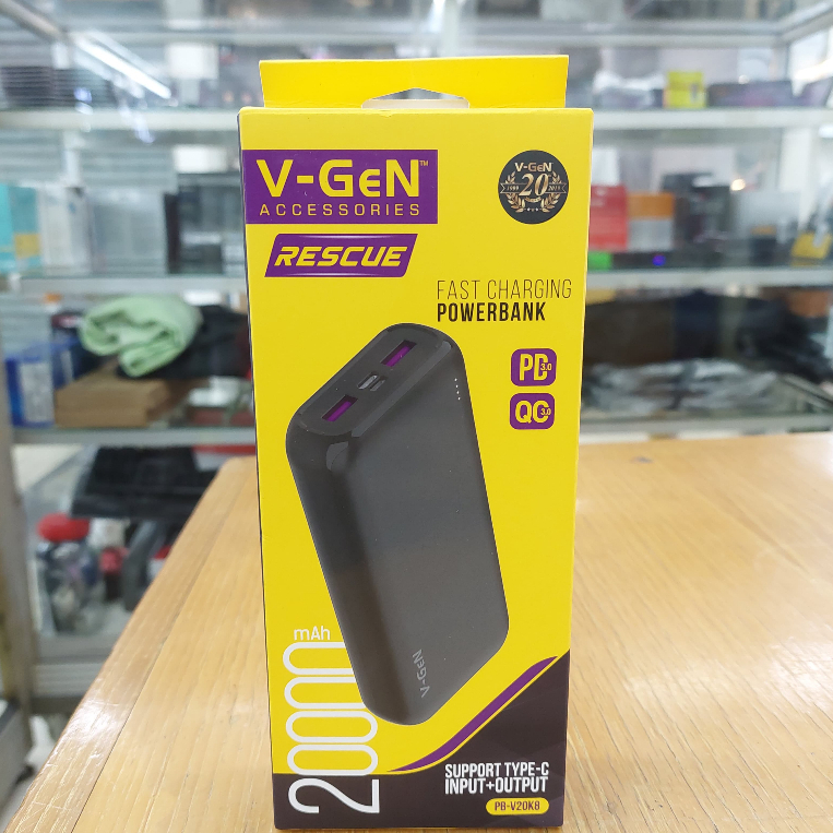 Powerbank VGEN Rescue V20K8 20000 mAh Fast Charging Type-C