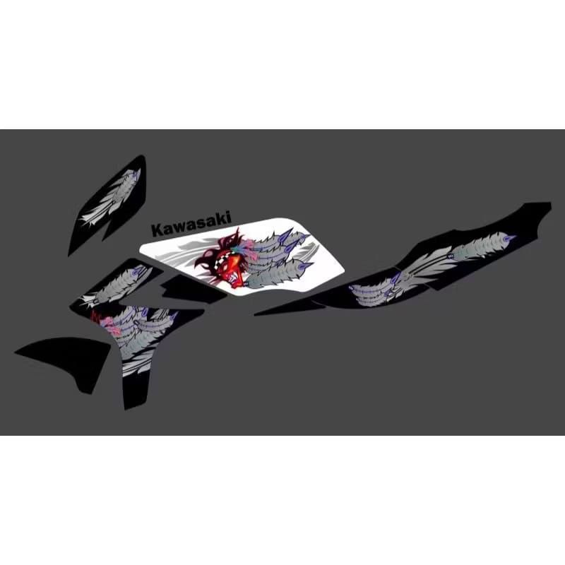 STRIPING STICKER TRANSPARAN NINJA SS DESAIN ARAI TERBARU