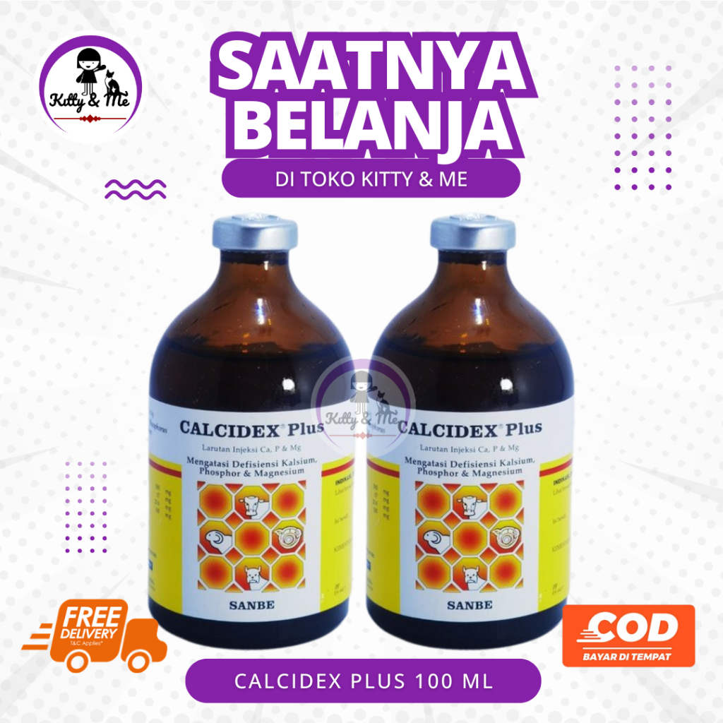 CALCIDEX PLUS 100 ML SANBE - Obat Sapi Kambing Lumpuh Injeksi Ampuh