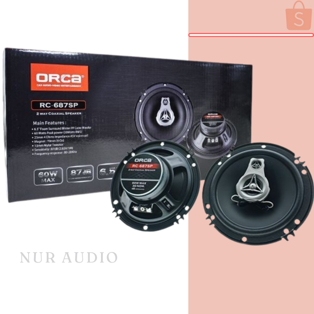 Speaker ORCA /Speaker Pintu Mobil coaxial 6.5 inch ORCA