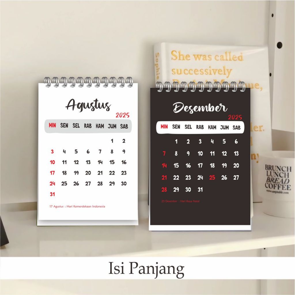 

KALENDER MEJA 2025/KALENDER MEJA AESTHETIC/KALENDER MEJA UKURAN A6 2025/ KALENDER A6/ KALENDER SIMPLE/ KALENDER A6 BESAR
