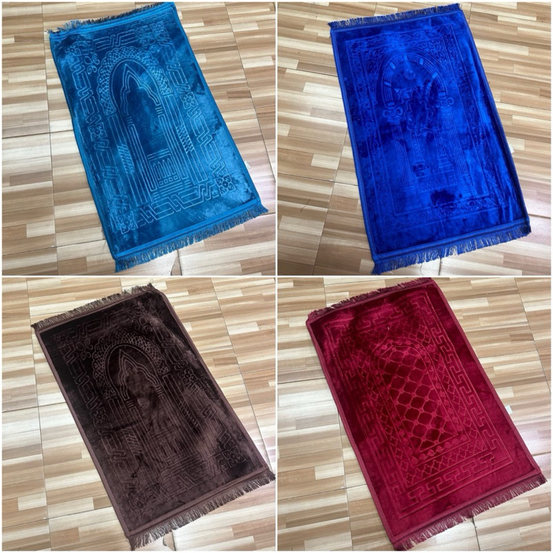 Sajadah Tebal Turkey Polos Embos 70x110cm ~ Sajadah Tebal Rumbei Polos Warna ~ Sajadah Turkey Polos 