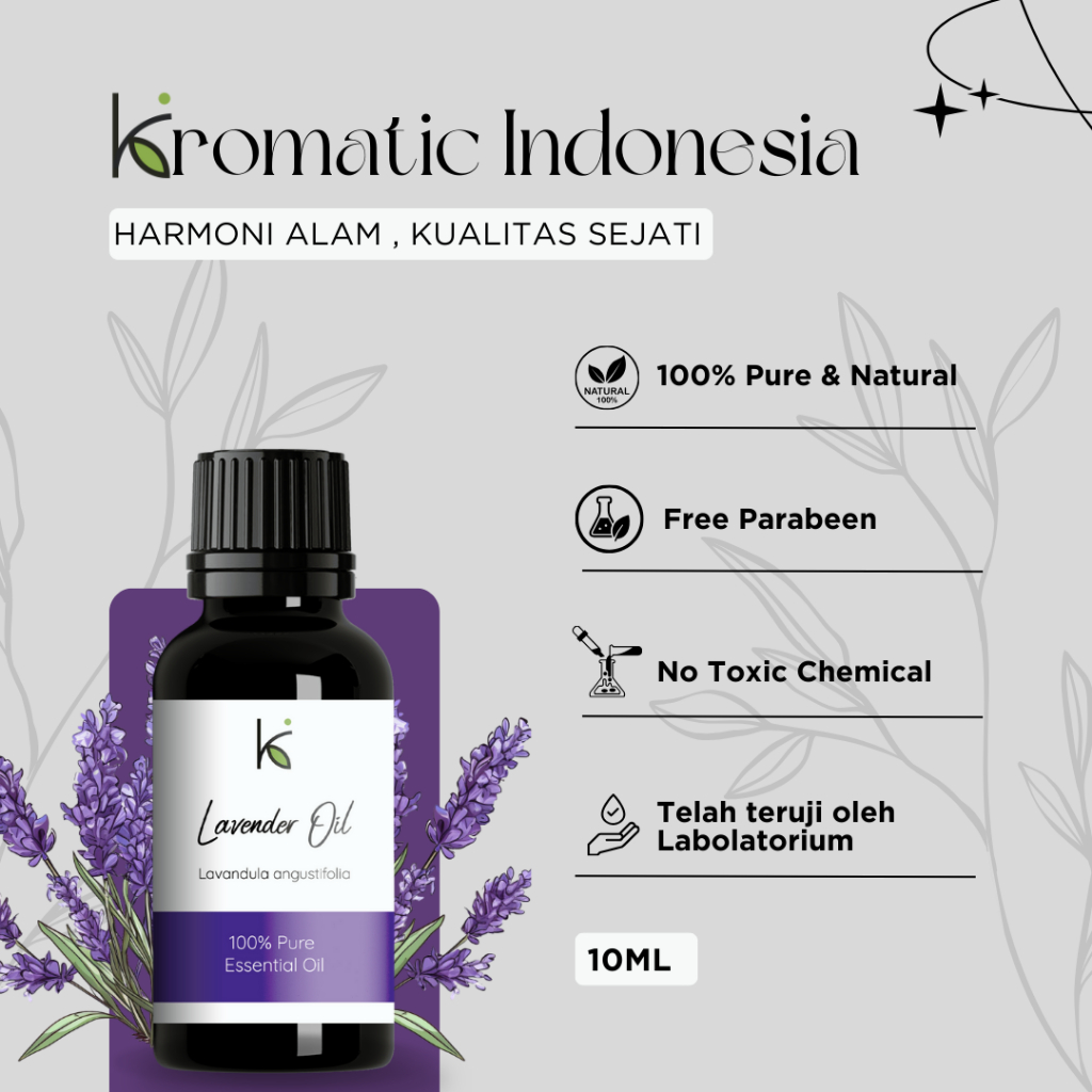 Lavender Essential Oil 10ml - Minyak Bunga Lavender Aromaterapi