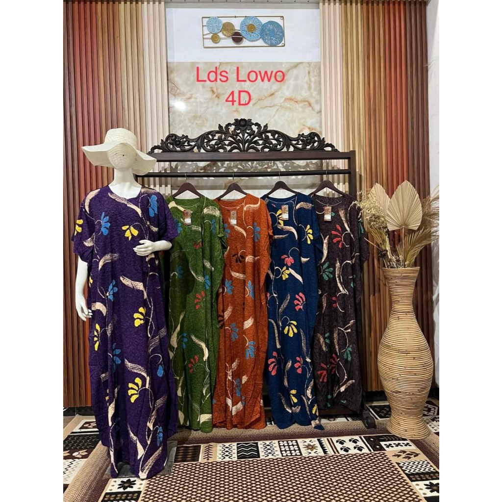 Long Dress Kelelawar Batik Cap Malaman Rayon Daster Kalong Model Terbaru Kain Halus Nyaman