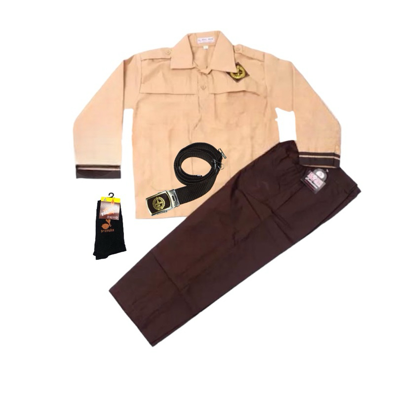 Seragam Sekolah Pramuka Lengkap Smk Laki Polos Kemeja Putih Lengkap Sd Smp Premium Setelan Bocah Rem