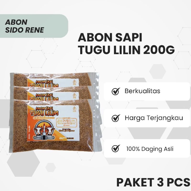 

PAKET 3 PCS ABON SAPI TUGU LILIN 200G