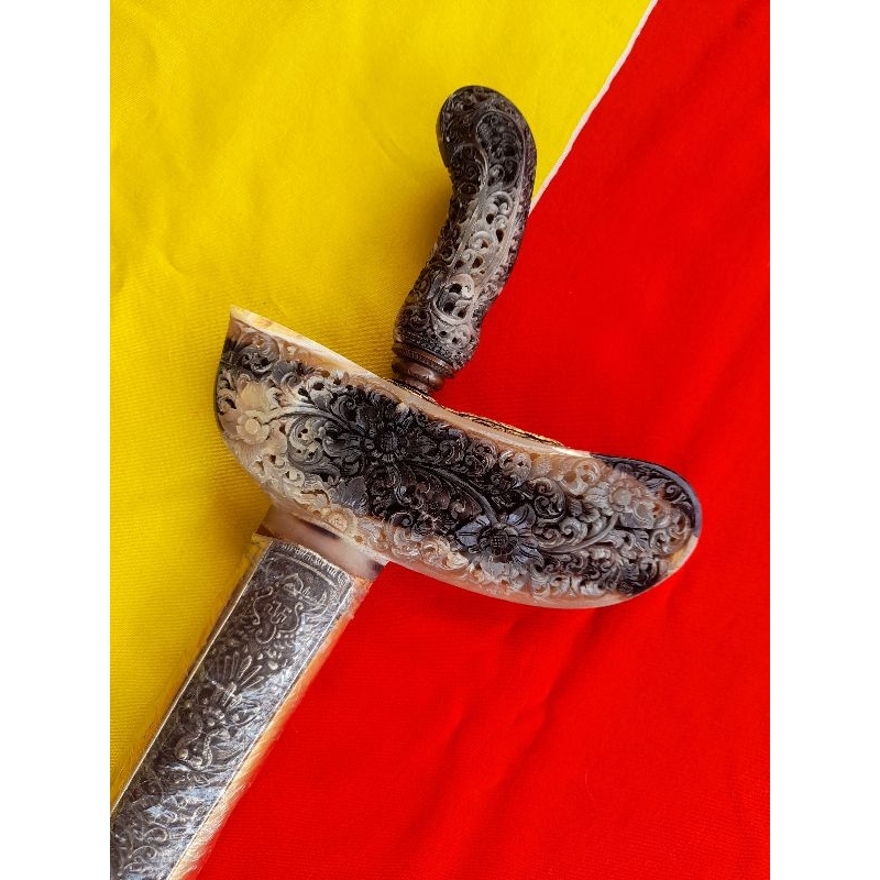 warangka keris Asli TANDUK BULE full ukir 3 dimensi | Deder keris handle keris gagang keris nogo sap