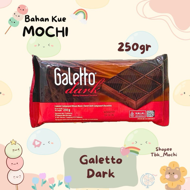 Coklat Galetto Dark Compound 250gr / Coklat Batang Galetto Dark 250gr