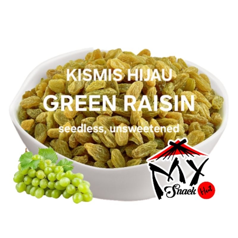 

KISMIS HIJAU 250GR ORGANIC DRIED GREEN RAISIN KISHMISH MANIS AFGHANISTAN TANPA BIJI GULA ORGANIK