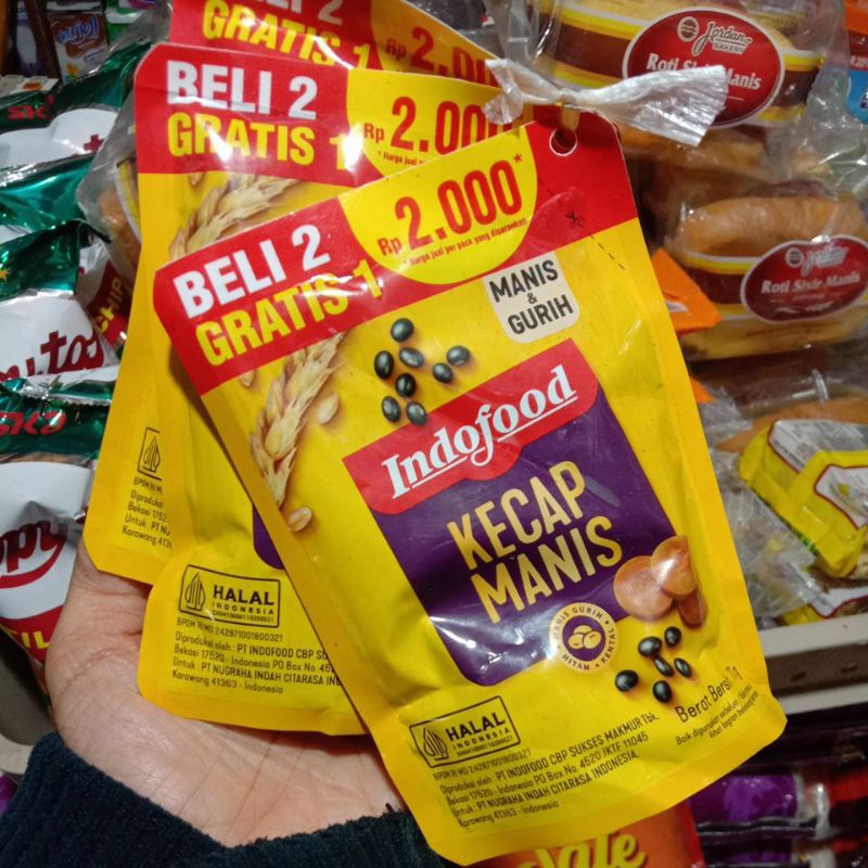 

[Beli 2 gratis 1] Kecap Manis Indofood kemasan 77 ml 2000