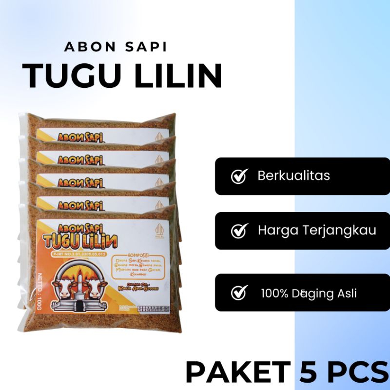 

PAKET 5 PCS ABON SAPI TUGU LILIN - 100g
