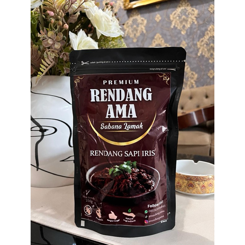 

Rendang Daging Sapi Padang 250gr - Autentik, Siap Santap