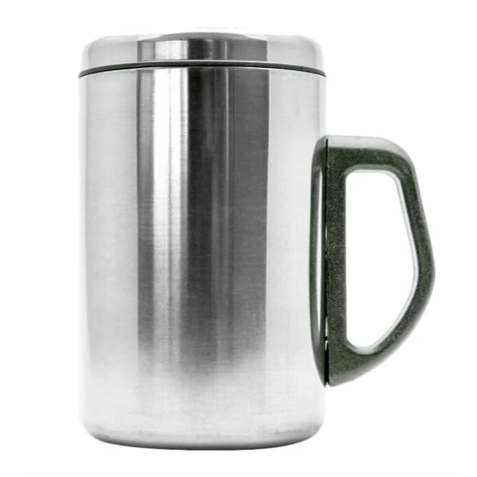 Gelas Mug Cangkit Termos Stainless + Tutup 500ml Tahan Panas Dingin