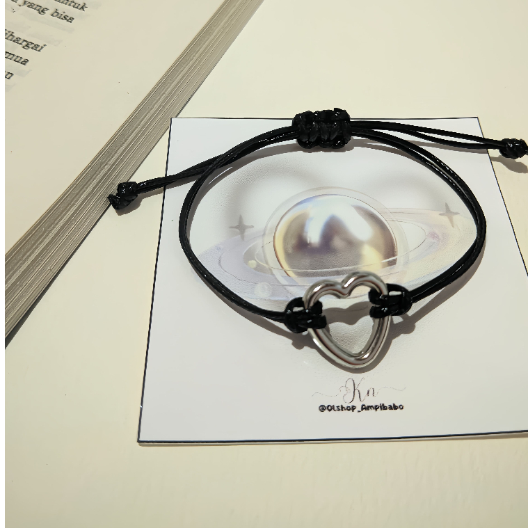 gelang love charm | gelang charm | gelang hitam | gelang wanita