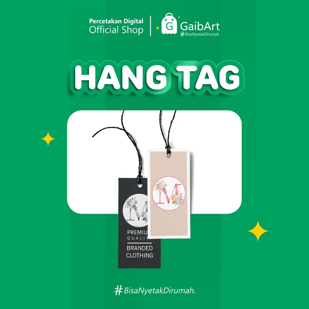 

GaibArt - Cetak Label Hang Tag - Tag Harga Label produk - Tag Baju Custom Print