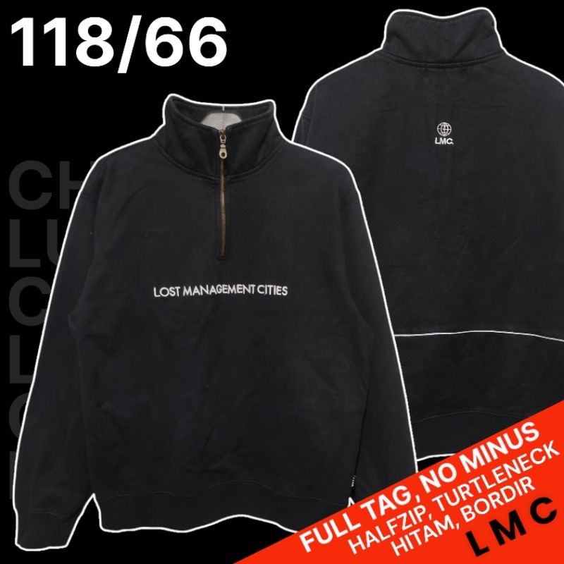 Sweater Hitam LMC/Crewneck Hitam LMC Lost Management City/CN Hitam LMC - Thrift/Bekas/Preloved