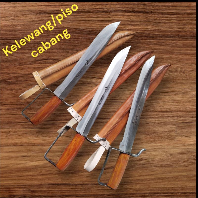 Pisau Gobang Baja no.1+sarung kulit