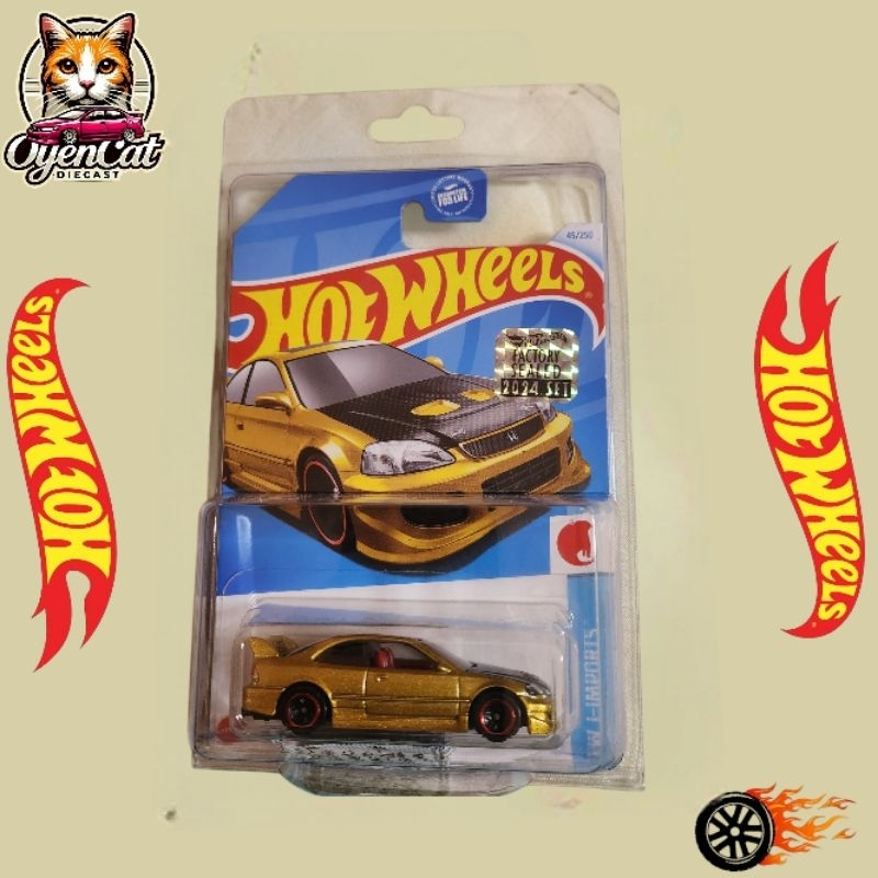 Hot Wheels Factory Sealed Honda Civic SI Emas