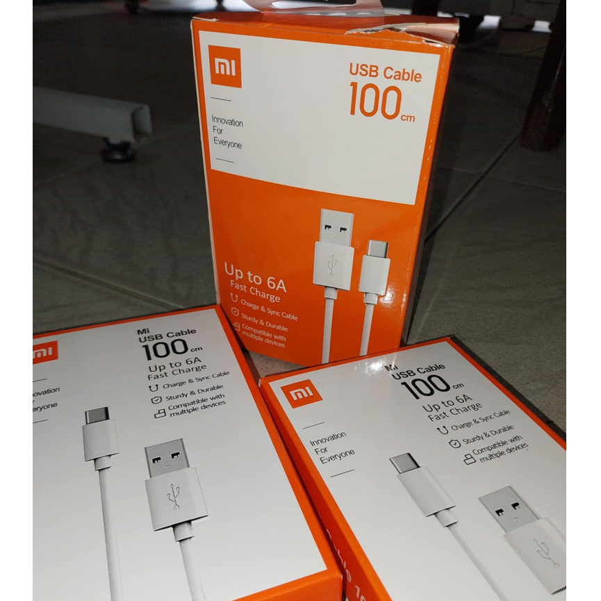 KABEL DATA XIAOMI UP TO 6A TYPE-C MICRO Fast Charge ORI 100%