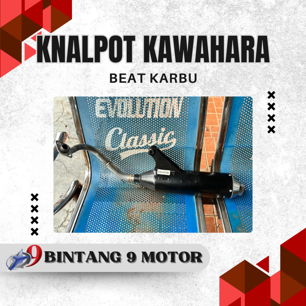 KNALPOT KAWAHARA BEAT KARBU-BINTANG SEMBILAN MOTOR