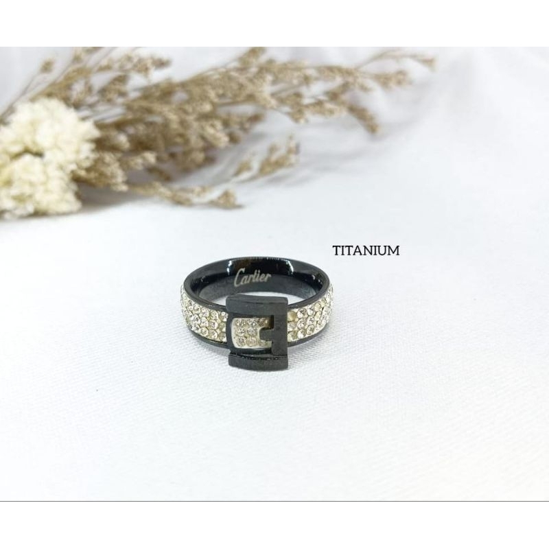 cincin titanium asli cartier