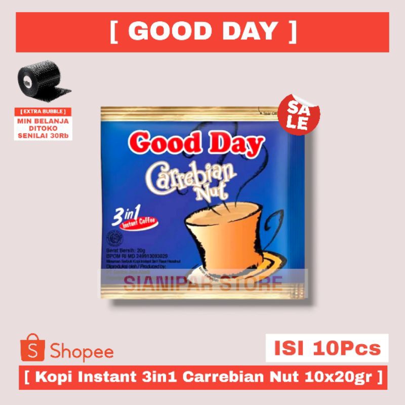 

GOOD DAY Kopi Instant 3 in 1 Carrebian Nut Renceng 10x20gr