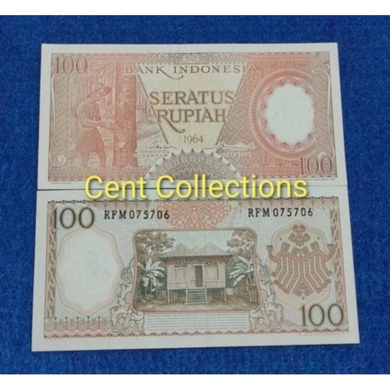 uang kuno Seratus rupiah seri pekerja tahun 1964 . 100 rupiah