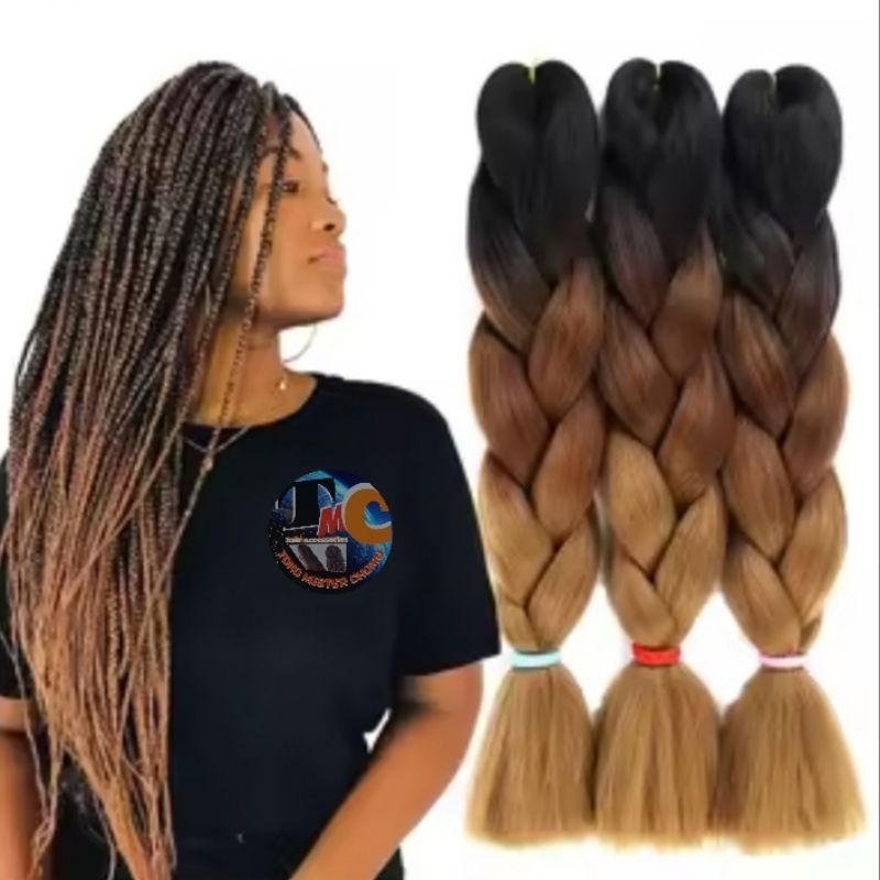 Kepang Extension Rambut Sintetis Model Kepang Jumbo Panjang 24Inch 100g Rambut Kepang extension