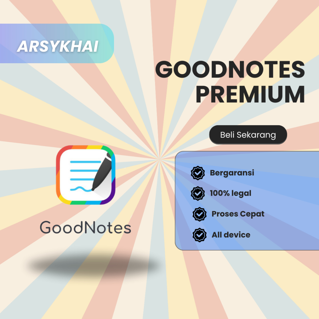 [ ARSY ] Goodnotes 6 | Goodnotes 5  - Legal Termurah (Ios / Iphone/ Ipad / Mac / Android) Murah