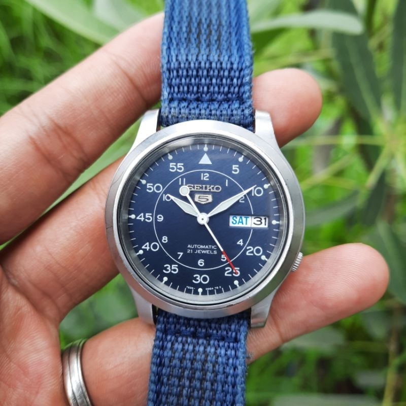 Seiko 5 Military SNK807K2 Blue Navy SNK807 not SNK809 SNK803 SNK805