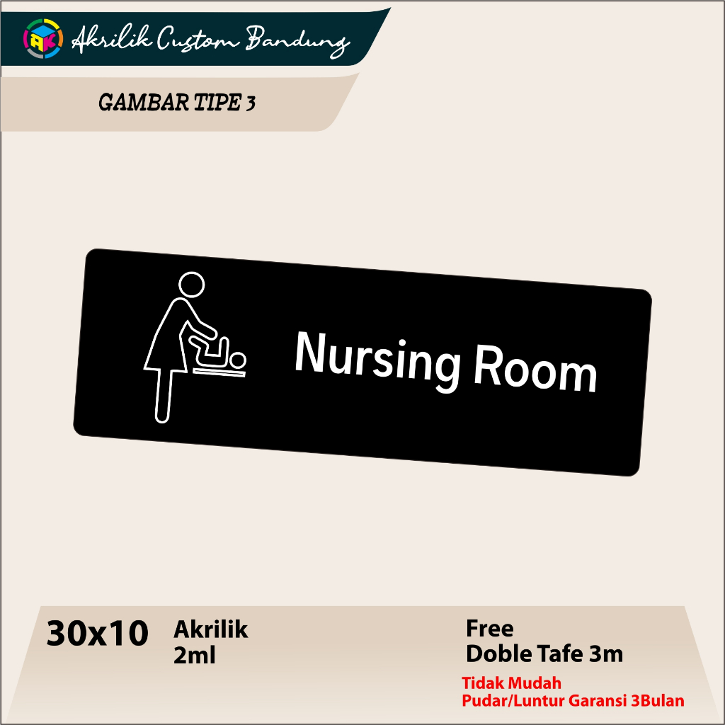 

AKRILIK NURSING ROOM TIPE 3 Acrylic Signage