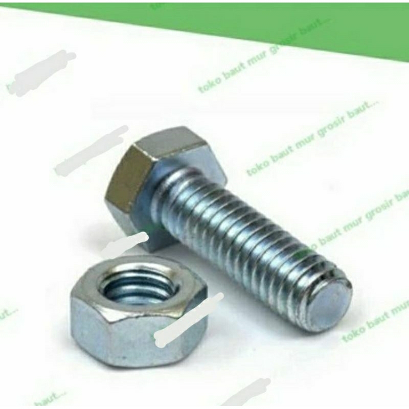 BAUT HEX M12x40 Baut + Mur (Kunci 19)