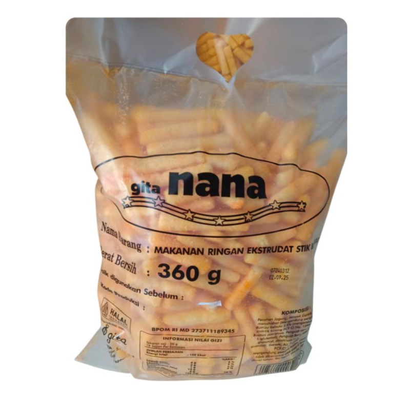 

Gita nana snack stik makanan ringan 360grbVarian Balado