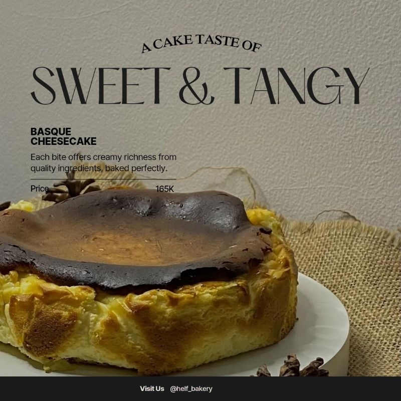 

Basque Burnt Cheese Cake Original / Kue Keju lumer