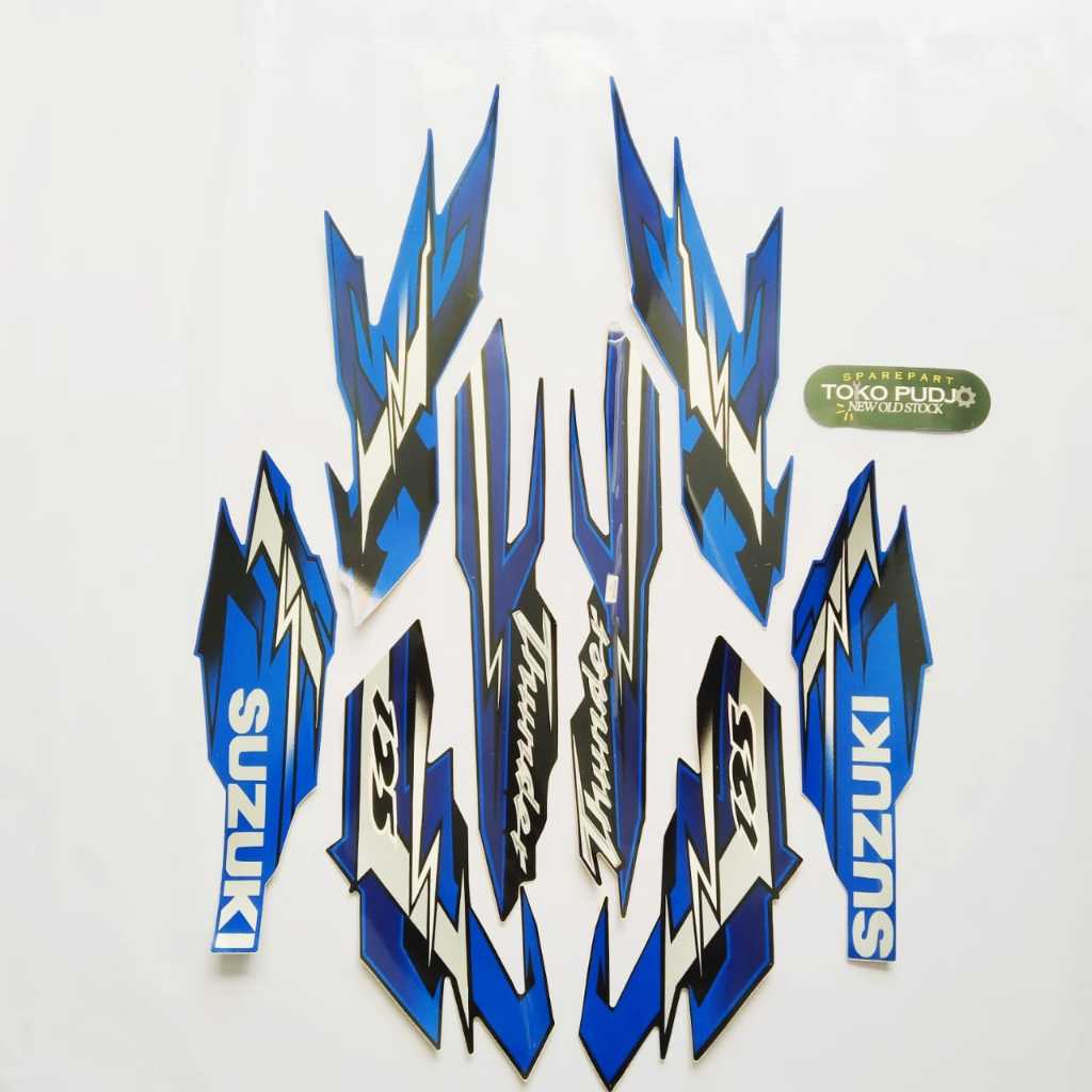 STRIPING STICKER BODY MOTOR SUZUKI THUNDER 125 2007 -NEW OLD STOCK-