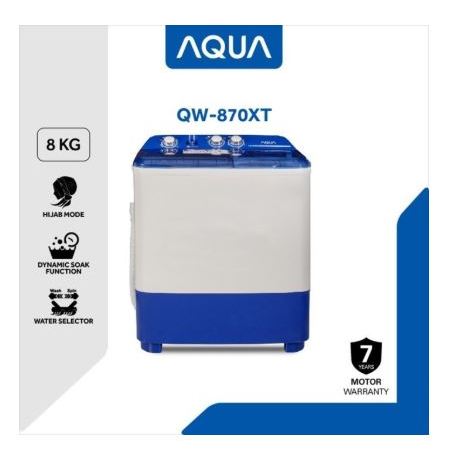 MESIN CUCI AQUA 2 Tabung QW-870XT/850XT 8KG QW 870XT/850XT