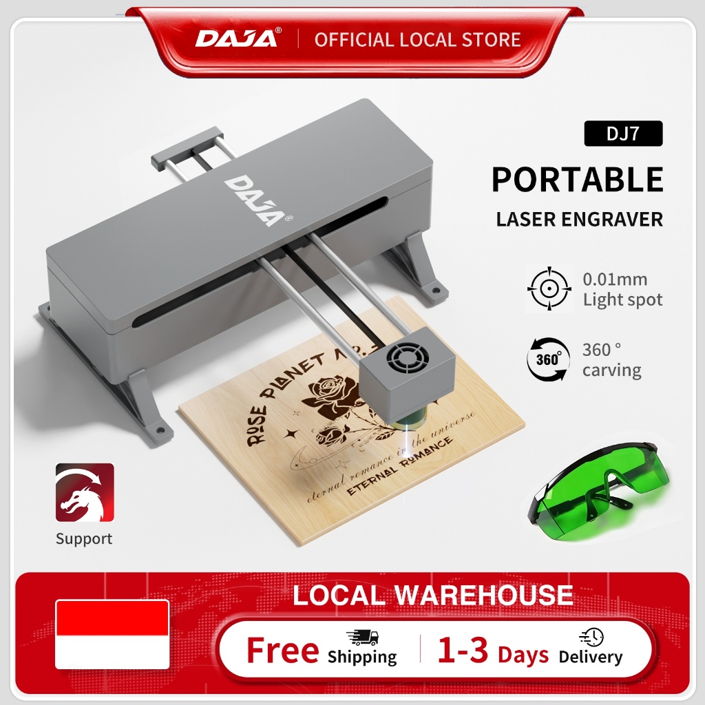 DAJA Laser Engraving Machine Small Portable Engraving Machine DIY Wood Acrylic Paint Metal Engraving