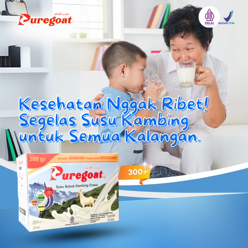 

Puregoat - Susu Bubuk Kambing Etawa Tinggi Kalsium - Paket 2 Box