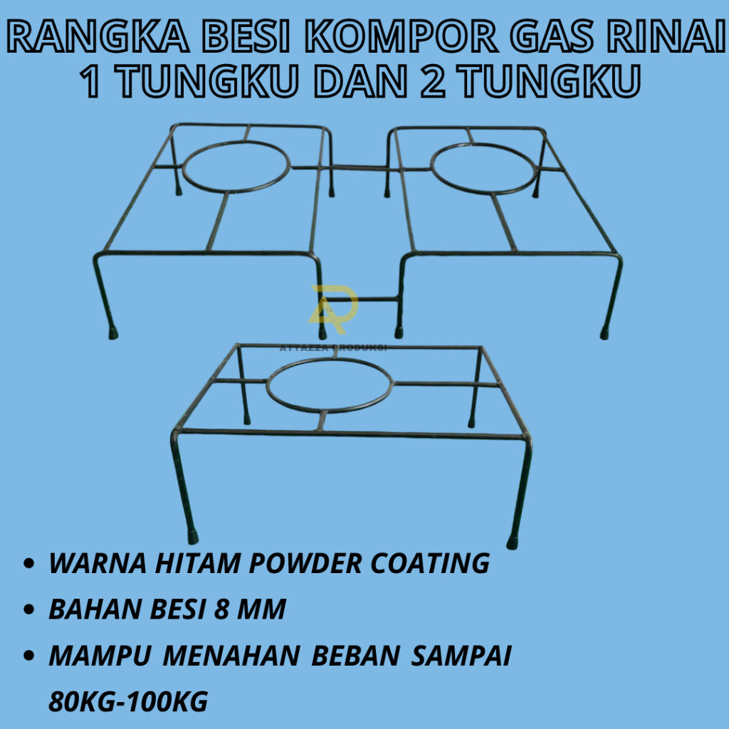 Rangka Besi Kompor Gas Tatakan Rinai 1 Tungku - 2 Tungku Kompor Gas Rinnai Besi Kokoh