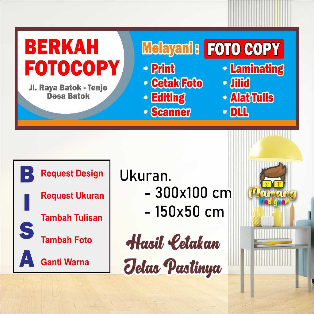 Cetak Spanduk Banner Toko Fotocopy dan ATK Bahan Kuat